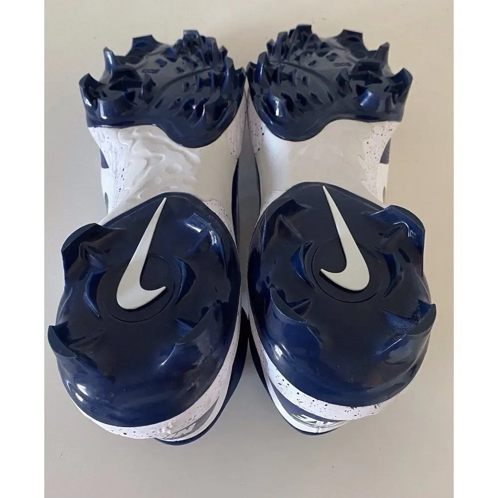 Nike Alpha Huarache Elite 4 Low MCS White Navy Molded Cleats FD6255-107 Men's 14